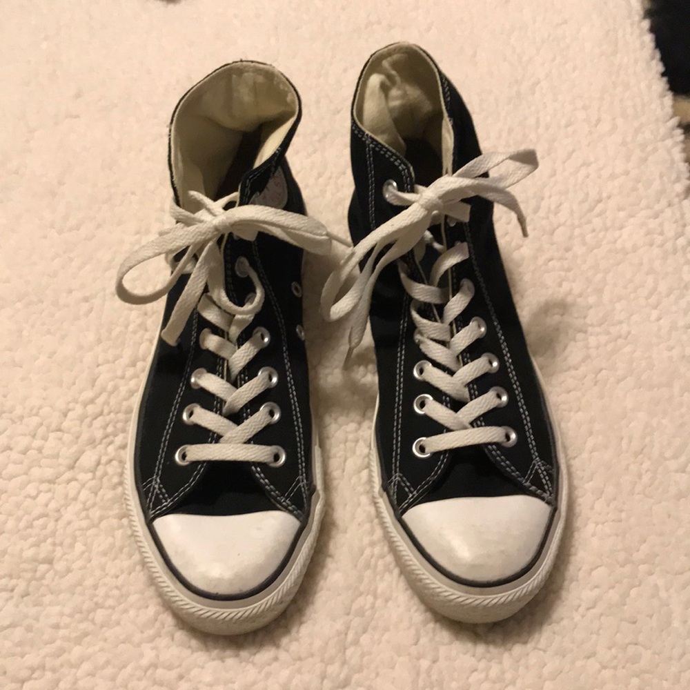 Black high-top Converse